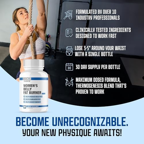 Doc Certified | Belly Fat Burner Weight Loss Pills for Women | Appetite Suppressant, Burn Fat 24/7, Maximize Weight Loss, Increase Energy | | Extra Strength Slimming Pills - 60 Capsules