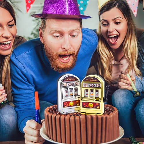 BigOtters Mini Slot Machine Toy – 4PCS Lucky Bank for Vegas Night Party Decor