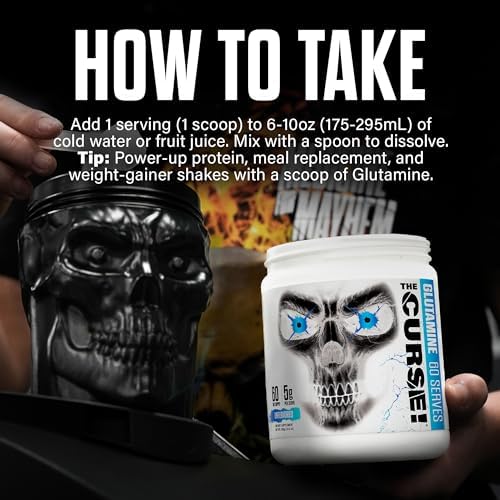 JNX SPORTS The Curse! Glutamine Powder (Unflavored, 60 Servings)