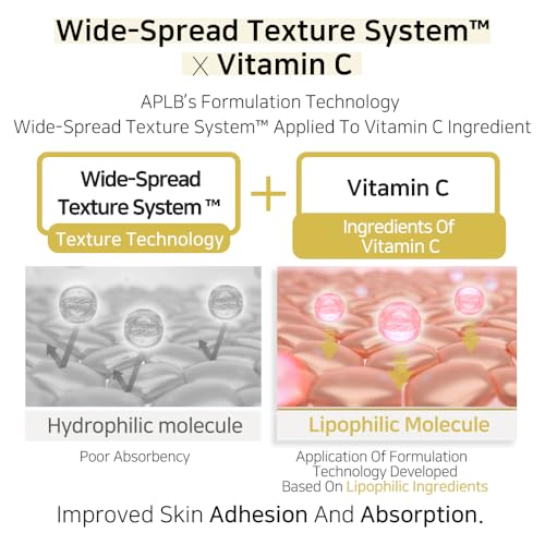 APLB Ferulic Acid Vitamin C Ampoule Serum - 46.7% Antioxidant Formula for Wrinkles & Dark Spots - Korean Skincare - 1.35 FL.OZ