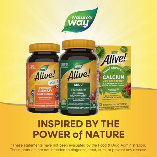Nature's Way Alive Multi-Vitamin Adult Gummies - Delicious Fruit Flavors (90 Count)