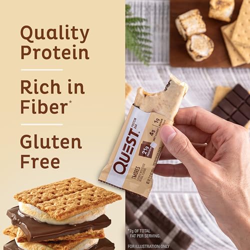 Quest Nutrition S'Mores Protein Bar - High Protein, Keto Friendly