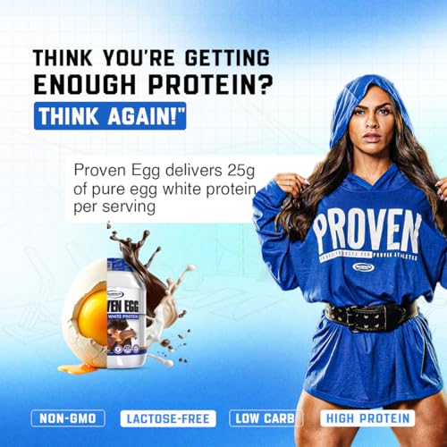 Gaspari Nutrition Proven Egg 100% Egg White Protein Powder Salted Caramel 2 lb - Low Carb High Protein