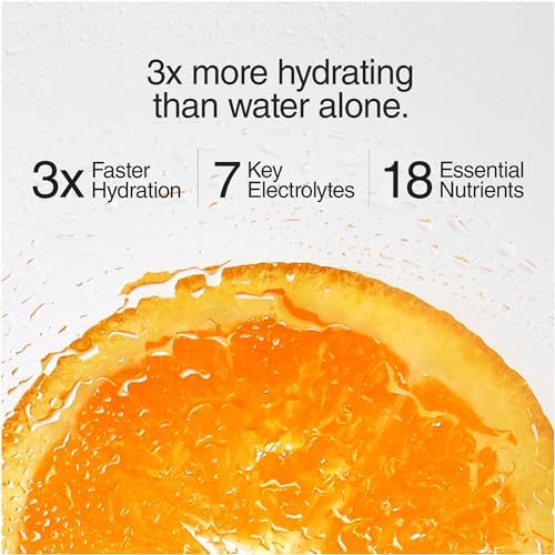 Phizz Electrolyte Multivitamin Hydration Tablets - 18 Vitamins & Minerals, Energy Boost (Orange, 20 Count)