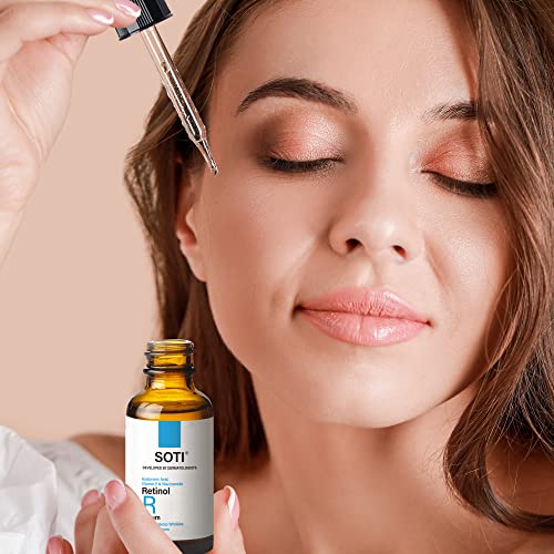 Retinol Face Serum - Reduces Wrinkles, Age Spots, Post-Acne Marks with Hyaluronic Acid & Niacinamide (30ml)