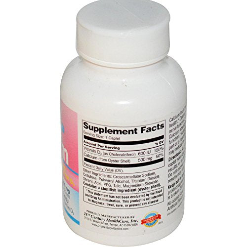 21st Century Calcium 500 + D3 Plus Extra - 90 Tablets | Bone & Joint Support