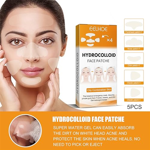 Hydrocolloid Face Mask - Large Pimple Patches for Zit Breakouts, Vegan & Cruelty-Free