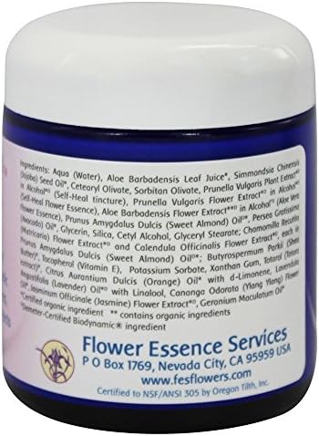 Flower Essence Services Self Heal Skin Cream - 4 fl oz (118 ml) - Natural Skin Repair & Soothing