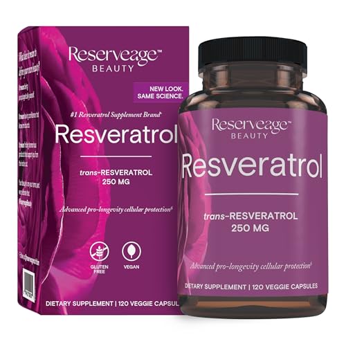 ReserveAge Nutrition Resveratrol: Active Trans-Resveratrol 250mg, 120 Veggie Capsules