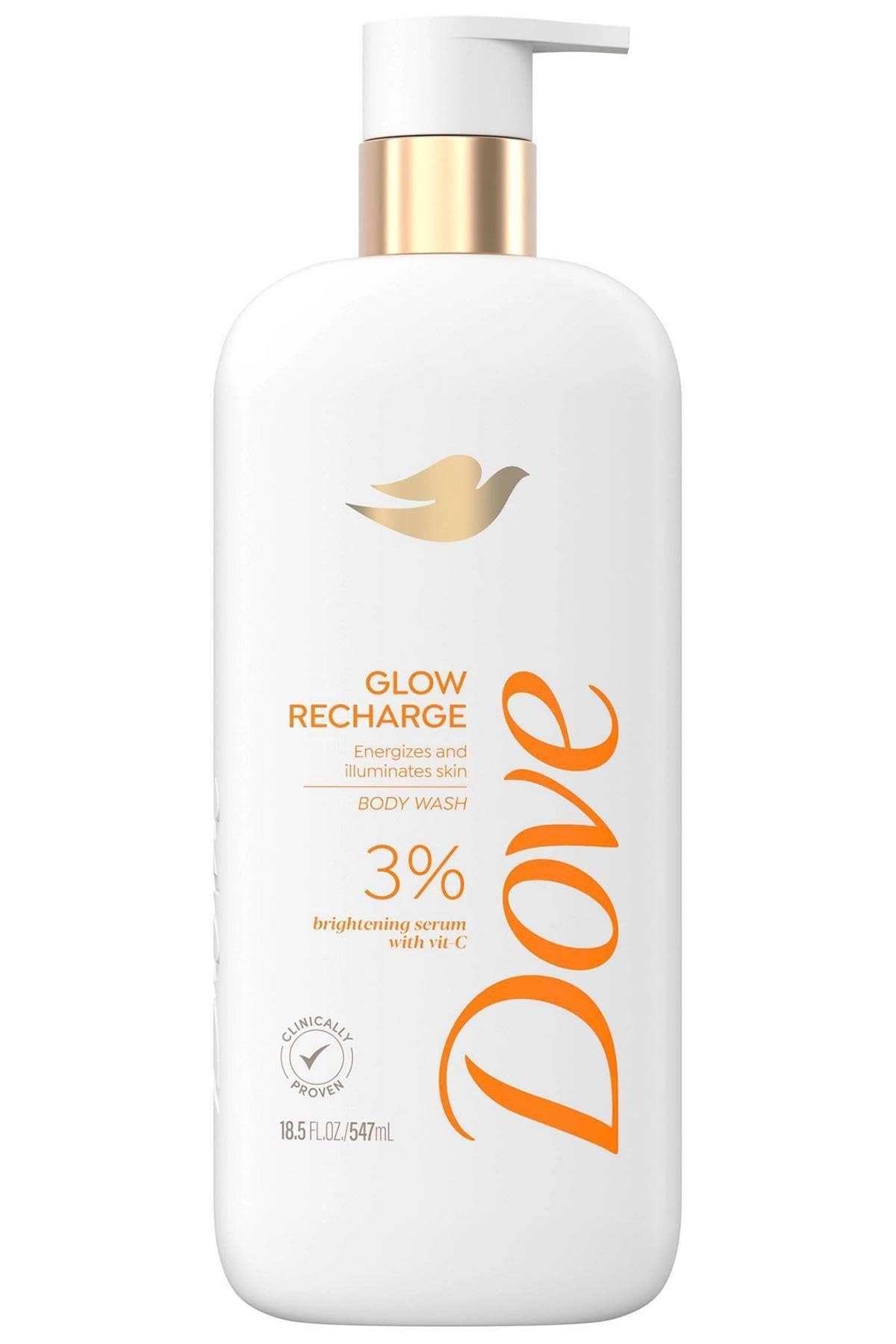 Dove Glow Recharge Body Wash with Vitamin C Serum - Illuminates & Exfoliates Skin - 18.5 Fl Oz