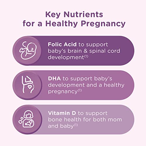 Centrum Prenatal Multivitamin Gummies with DHA and Folic Acid, Mixed Berry Orange, 60 Gummies