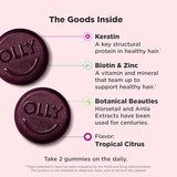 OLLY Heavenly Hair Gummies - Supports Healthy Hair Growth with Keratin, Biotin & Amla Grapefruit Flavor 60 Count