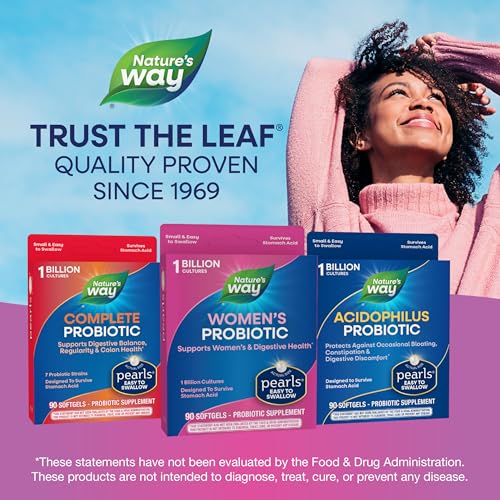 Nature's Way Probiotic Pearls for Women - Supports Vaginal & Digestive Health (90 Softgels)
