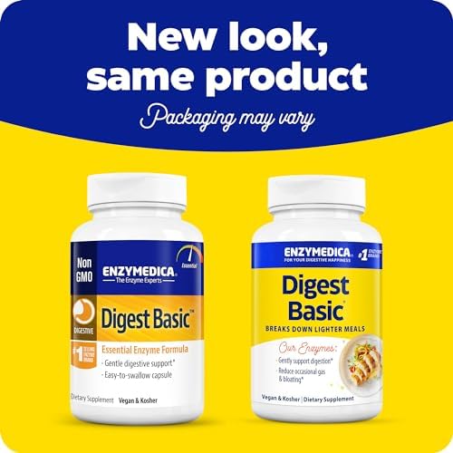 Enzymedica Digest Basic: Vegan Digestive Support - 180 Capsules