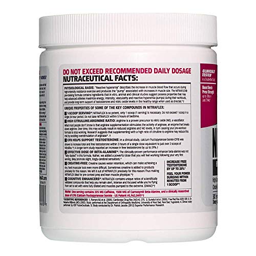 GAT Sport Nitraflex Pre-Workout Powder, Fruit Punch, 30 Servings