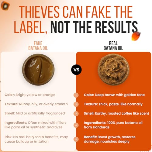 100% Pure Honduran Batana Oil (4oz / 113g) - Natural Hair Growth & Repair