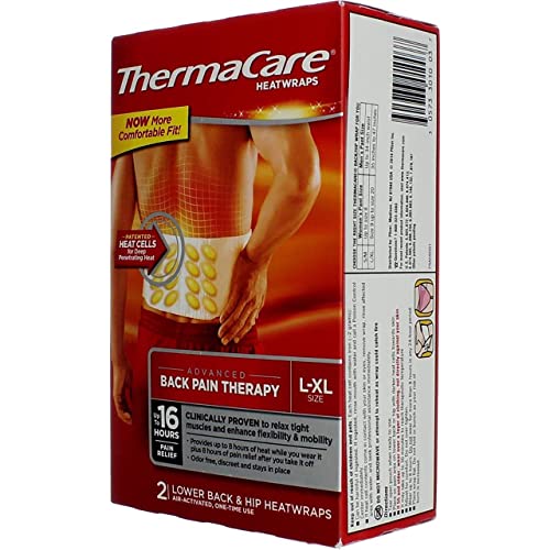 ThermaCare Lower Back & Hip HeatWraps - 8-Hour Relief, Size 2 Count