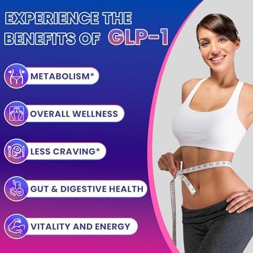 GLP-1 Supplement Support, GLP Activate Natural Formula, GLP-1 Supplement for Metabolic, Energy, GLP-1 Support, Take Before Meal (60 Capsules)