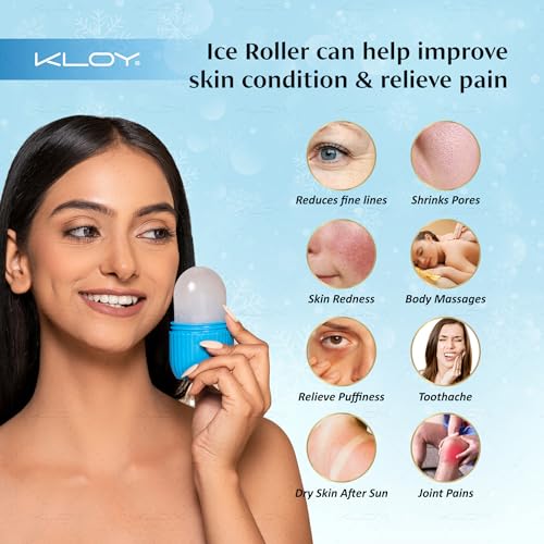 KLOY Ice Roller for Face, Neck & Body - Reduces Puffiness & Soothes Skin - Random Color