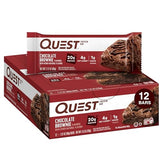 Quest Nutrition Chocolate Brownie Protein Bar, High Protein, Low Carb, Gluten Free, 12 Count