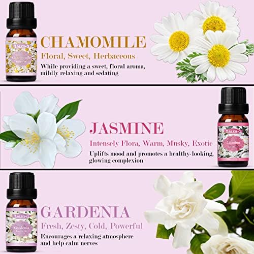 SALKING Essential Oil Set - 6 x 10ml Premium Aromatherapy Oils