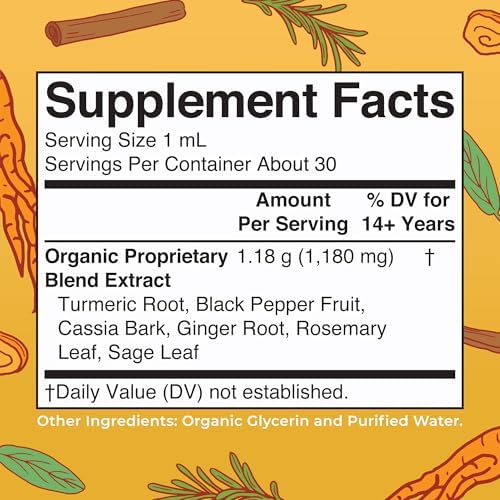 MaryRuth Organics Turmeric Gold Liquid Drops: Immune & Digestive Support