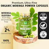 Maju Superfoods Organic Moringa Capsules, Oleifera Leaf Extract, Dried Drumstick Tree Leaves, Premium Plant-Based Supplement (90 ct)