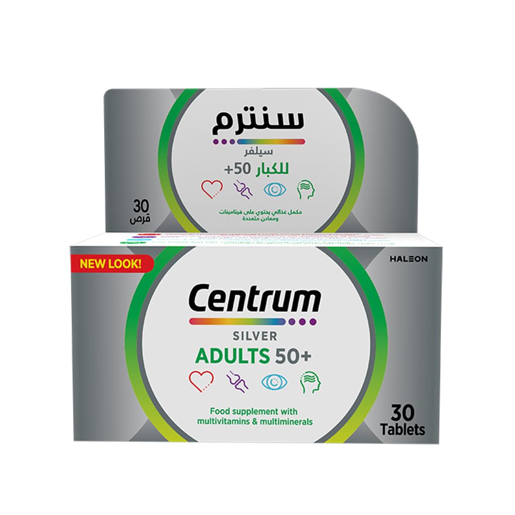 Centrum 50+ Silver Multivitamins 30 Tabs - age 50+ Daily Immunity Support
