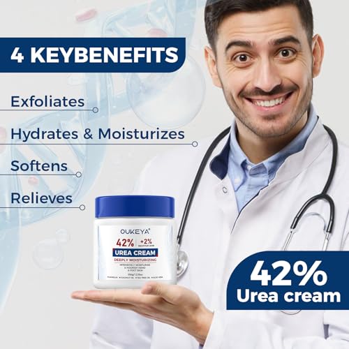 OUKEYA Urea Cream 42% + Salicylic Acid 2% - 350g for Dry Cracked Feet