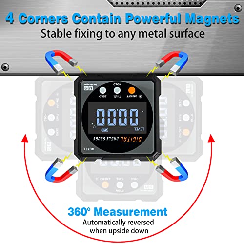Digital Angle Finder & Magnetic Inclinometer with Electronic Laser