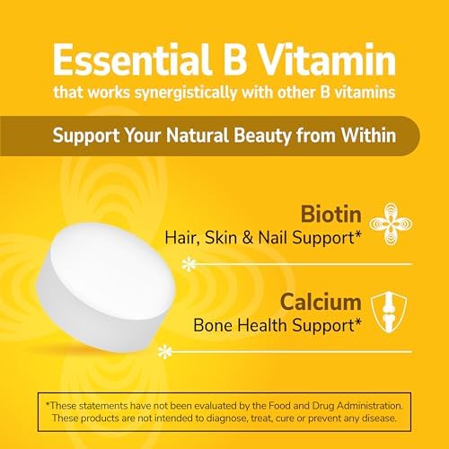 21st Century Biotin Tablets, 10,000 mcg, Unflavored 120 Count