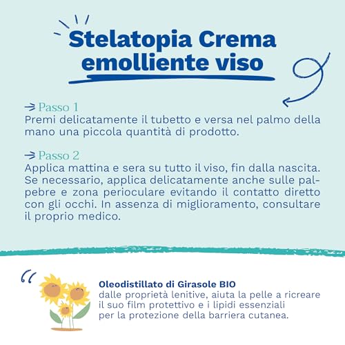 Mustela Stelatopia Eczema-Prone Skin Emollient Baby Face Cream with Natural Avocado & Sunflower Oil - Fragrance-Free - 40ml