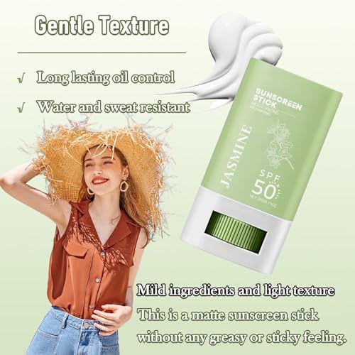 Matte Stick Sunscreen SPF 50+ Face & Body, Lightweight Non-Greasy Sunblock for All Skin