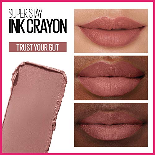 Maybelline Super Stay Ink Crayon Lipstick - Precision Matte Lip Crayon, Trust Your Gut, 1 Count