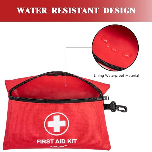 140 Piece Mini First Aid Kit - Portable Emergency Medical Kit