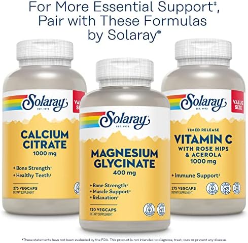 Solaray Magnesium Potassium Aspartates - Energy & Muscle Support (120 Caps)