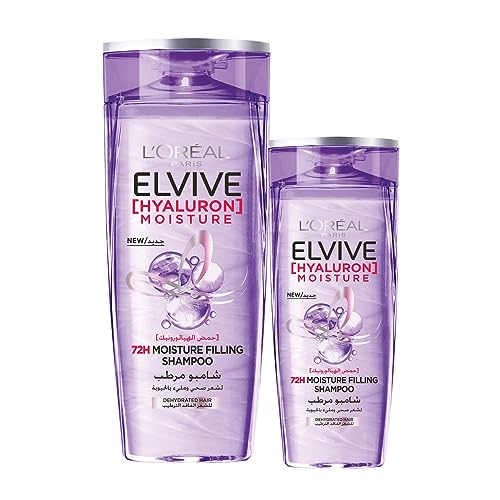 L’Oréal Paris Elvive Hyaluron Moisture Shampoo Dual Pack 400ml + 600ml for Dry Hair