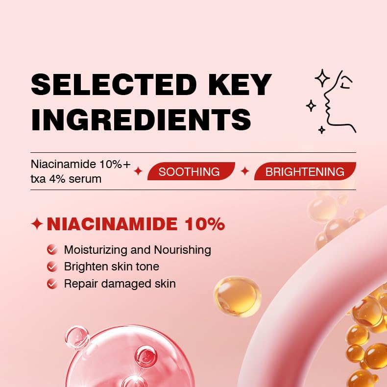 FUNI Niacinamide 10% + TXA 4% Serum – Hyaluronic Acid & Tranexamic Acid – 30ml