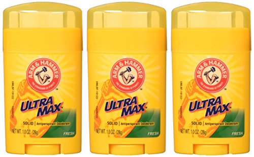 ARM & HAMMER Ultramax Antiperspirant/Deodorant Stick - Fresh Scent - 3.0oz, Pack of 3 (1.0oz/stick) - Long-Lasting Freshness