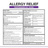 Puregen Labs Fexofenadine 180mg 24-Hour Non-Drowsy Allergy Relief (100 Ct)