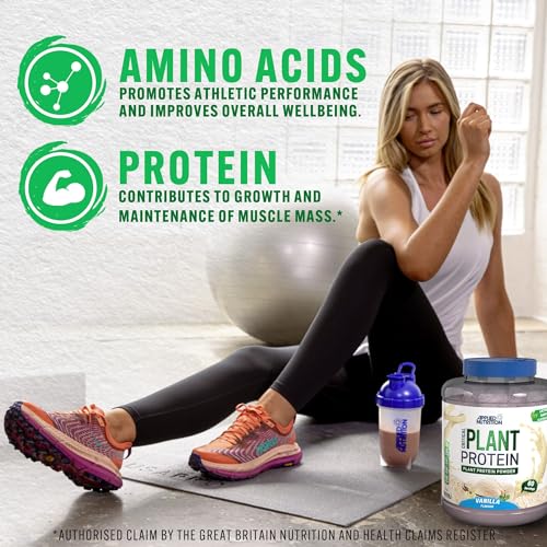 Applied Nutrition Critical Plant Vegan Protein Powder - Vanilla - 1.8kg (60 Servings) - Dairy-Free, SOYA, Pea & Brown Rice Protein