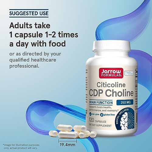 Jarrow Formulas Citicoline CDP Choline - Brain Health & Memory Support