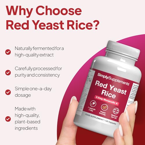 Red Yeast Rice 120 Capsules | Fermented Extract for Natural Cholesterol Support