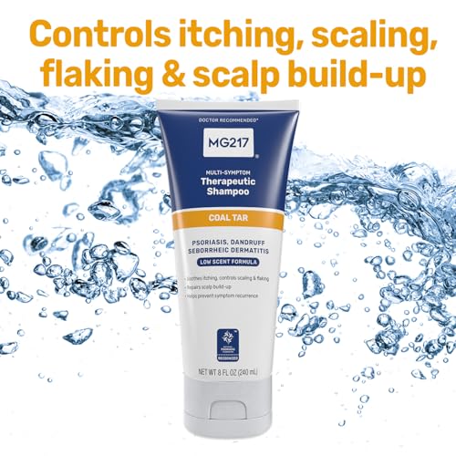 MG217 Psoriasis Shampoo with Coal Tar - Therapeutic Scalp Treatment - 8 fl oz