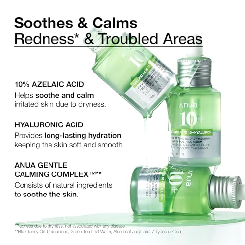 ANUA Azelaic Acid 10% Hyaluron Redness Soothing Serum – 30ml