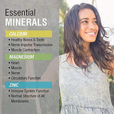 Solaray Calcium Magnesium Zinc - Essential Minerals for Bone & Immune Health - 100 VegCaps