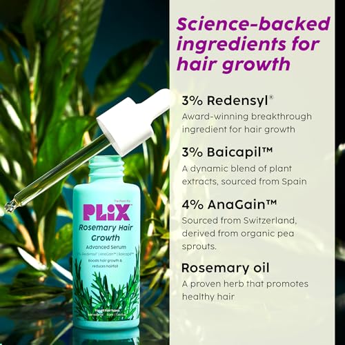 PLIX Rosemary Anti Hairfall Regime Combo - 3% Redensyl Serum, Shampoo & Conditioner