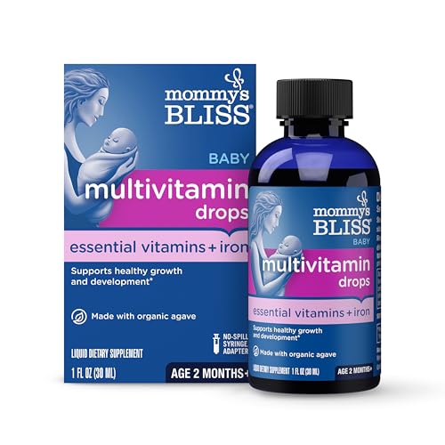 Mommy's Bliss Baby Multivitamin + Iron - Immune Support & Healthy Growth for Infants 2+ Months - 30 ml