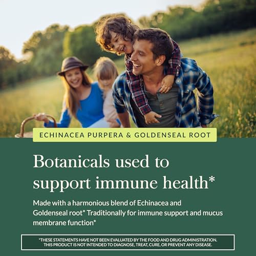 Gaia Herbs Echinacea Goldenseal - Immune Support Supplement with Organic Echinacea & Goldenseal Root - 60 Vegan Liquid Phyto-Capsules (10-Day Supply)