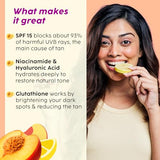 PLIX THE PLANT FIX Peaches & Lemon Body Lotion with 5% Niacinamide for Tan Reduction